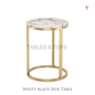 White Agate Side Table