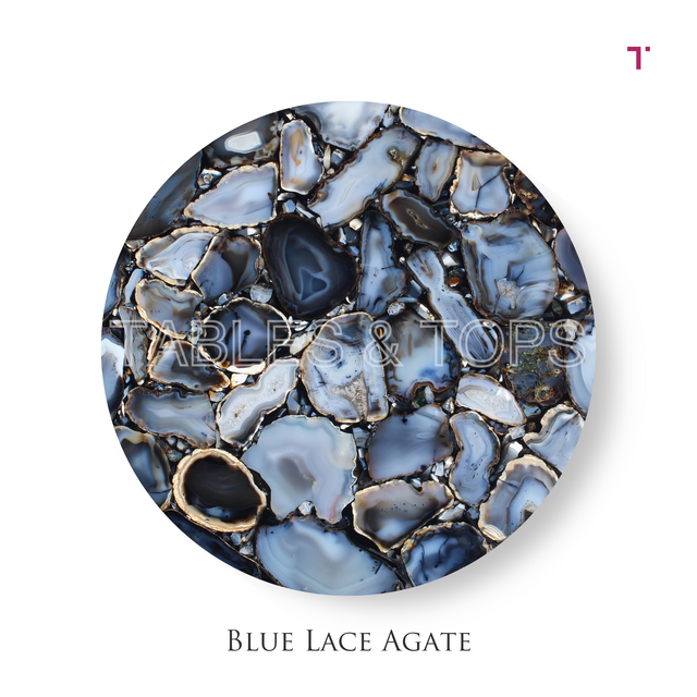 Blue Lace Agate Stone Table Top