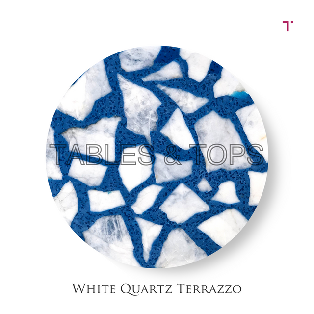 White Quartz Terrazzo Table Top